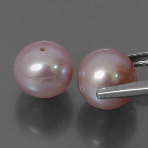캐럿 천연 라벤더 진주 보석, 구형 / 볼, 8.01 mm, 불투명체