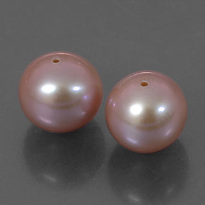 캐럿 천연 실버 핑크 진주 보석, 구형 / 볼, 7.77 mm, 불투명체