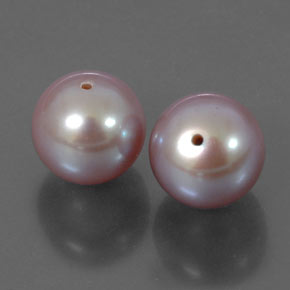 캐럿 천연 라벤더 진주 보석, 구형 / 볼, 7.67 mm, 불투명체