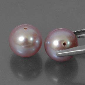 캐럿 천연 라벤더 진주 보석, 구형 / 볼, 7.67 mm, 불투명체
