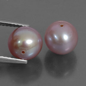 6.43캐럿 천연 핑크 진주 보석, 구형 / 볼, 7.65 mm, 불투명체