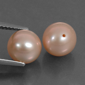 6.73캐럿 천연 라이트 핑크 진주 보석, 구형 / 볼, 7.74 mm, 불투명체