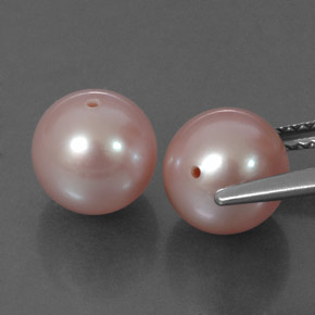 캐럿 천연 핑크 진주 보석, 구형 / 볼, 7.78 mm, 불투명체