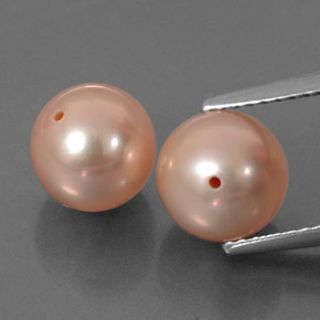 캐럿 천연 핑크 진주 보석, 구형 / 볼, 7.79 mm, 불투명체