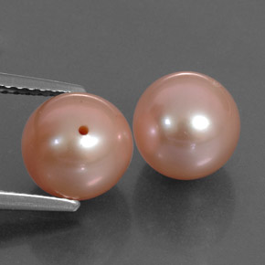 캐럿 천연 핑크 진주 보석, 구형 / 볼, 7.81 mm, 불투명체