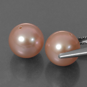 캐럿 천연 핑크 진주 보석, 구형 / 볼, 7.81 mm, 불투명체