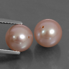 6.75캐럿 천연 라이트 핑크 진주 보석, 구형 / 볼, 7.71 mm, 불투명체