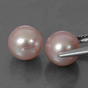 6.28캐럿 천연 오렌지 핑크 진주 보석, 구형 / 볼, 7.69 mm, 불투명체