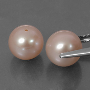 6.59캐럿 천연 라이트 핑크 진주 보석, 구형 / 볼, 7.62 mm, 불투명체