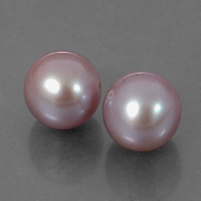 캐럿 천연 라벤더 진주 보석, 구형 / 볼, 7.57 mm, 불투명체