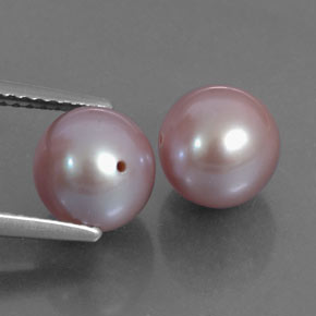 캐럿 천연 라벤더 진주 보석, 구형 / 볼, 7.57 mm, 불투명체