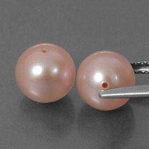 6.35캐럿 천연 라이트 핑크 진주 보석, 구형 / 볼, 7.63 mm, 불투명체