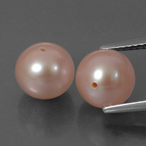 캐럿 천연 핑크 진주 보석, 구형 / 볼, 7.90 mm, 불투명체