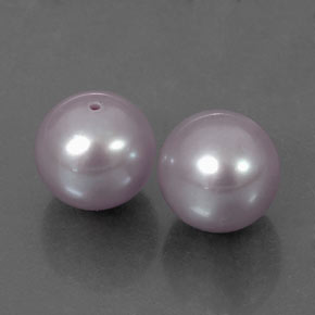 캐럿 천연 실버 핑크 진주 보석, 구형 / 볼, 7.35 mm, 불투명체