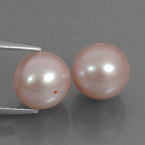 캐럿 천연 핑크 진주 보석, 구형 / 볼, 7.82 mm, 불투명체