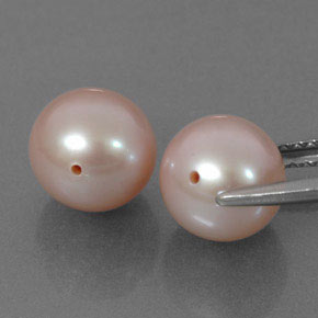 캐럿 천연 핑크 진주 보석, 구형 / 볼, 7.82 mm, 불투명체