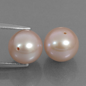 캐럿 천연 핑크 진주 보석, 구형 / 볼, 7.81 mm, 불투명체