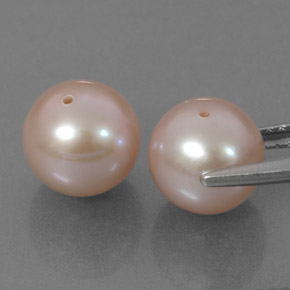 캐럿 천연 핑크 진주 보석, 구형 / 볼, 7.81 mm, 불투명체