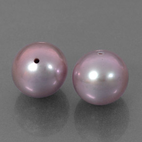 캐럿 천연 라벤더 진주 보석, 구형 / 볼, 7.64 mm, 불투명체
