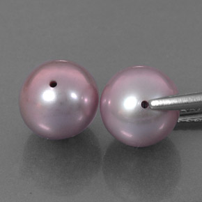 캐럿 천연 라벤더 진주 보석, 구형 / 볼, 7.64 mm, 불투명체