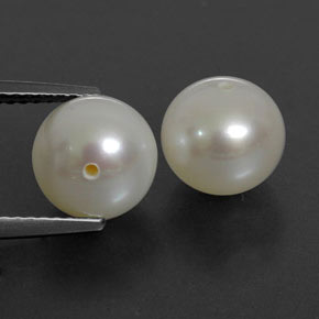캐럿 천연 크림 진주 보석, 구 / 공, 불투명체