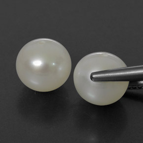 캐럿 천연 크림 진주 보석, 구 / 공, 불투명체