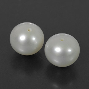캐럿 천연 크림 진주 보석, 구형 / 볼, 8.05 mm, 불투명체