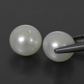 캐럿 천연 크림 진주 보석, 구형 / 볼, 8.05 mm, 불투명체