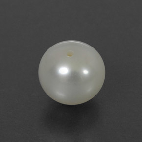 3.50캐럿 천연 크림 진주, 구형 / 볼, 8.08 mm, 불투명체