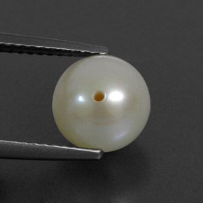 3.75캐럿 천연 크림 진주, 구형 / 볼, 8.29 mm, 불투명체