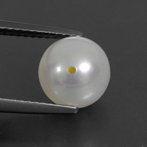 3.85캐럿 천연 크림 진주, 구형 / 볼, 8.34 mm, 불투명체
