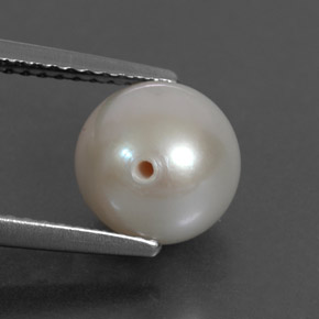 3.60캐럿 천연 크림 진주, 구형 / 볼, 8.16 mm, 불투명체