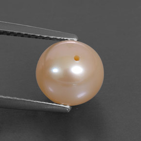 3.55캐럿 천연 크림 핑크 진주, 구형 / 볼, 7.94 mm, 불투명체