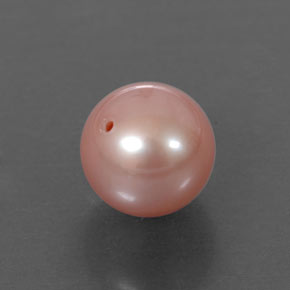 3.39캐럿 천연 핑크 진주, 구형 / 볼, 7.84 mm, 불투명체