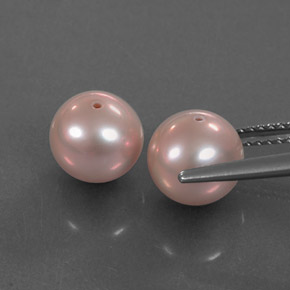 캐럿 천연 핑크 진주 보석, 구형 / 볼, 7.53 mm, 불투명체