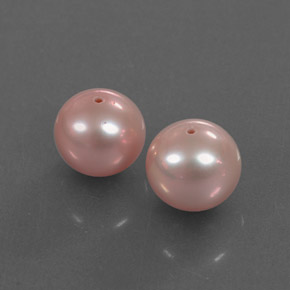 캐럿 천연 핑크 진주 보석, 구형 / 볼, 7.72 mm, 불투명체