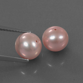 캐럿 천연 핑크 진주 보석, 구형 / 볼, 7.72 mm, 불투명체