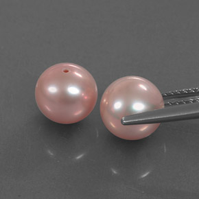 캐럿 천연 핑크 진주 보석, 구형 / 볼, 7.72 mm, 불투명체