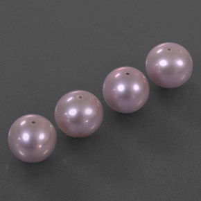 캐럿 천연 실버 핑크 진주 보석, 구형 / 볼, 7.94 mm, 불투명체