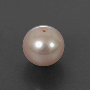 2.87캐럿 천연 크림 핑크 진주, 구형 / 볼, 7.34 mm, 불투명체