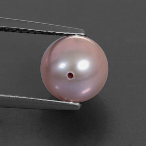3.47캐럿 천연 분홍빛이 도는 은색 진주, 구 / 공, 불투명체