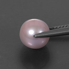 3.14캐럿 천연 핑크빛 실버 진주, 구형 / 볼, 7.79 mm, 불투명체