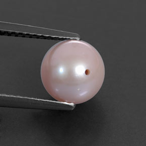 3.01캐럿 천연 핑크 진주, 구형 / 볼, 7.66 mm, 불투명체