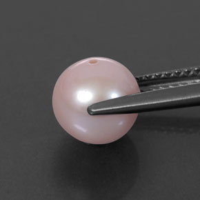 3.01캐럿 천연 핑크 진주, 구형 / 볼, 7.66 mm, 불투명체