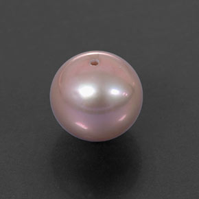 3.26캐럿 천연 핑크빛 실버 진주, 구형 / 볼, 7.79 mm, 불투명체