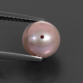 3.26캐럿 천연 핑크빛 실버 진주, 구형 / 볼, 7.79 mm, 불투명체