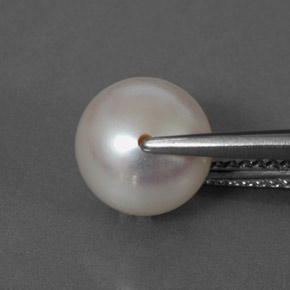 3.89캐럿 천연 은 진주, 구 / 공, 불투명체
