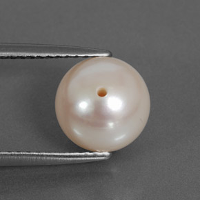 4.08캐럿 천연 실버 화이트 진주, 구형 / 볼, 8.52 mm, 불투명체