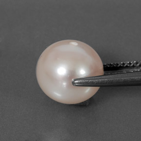 4.08캐럿 천연 실버 화이트 진주, 구형 / 볼, 8.52 mm, 불투명체