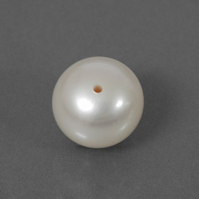 3.71캐럿 천연 실버 화이트 진주, 구형 / 볼, 8.13 mm, 불투명체